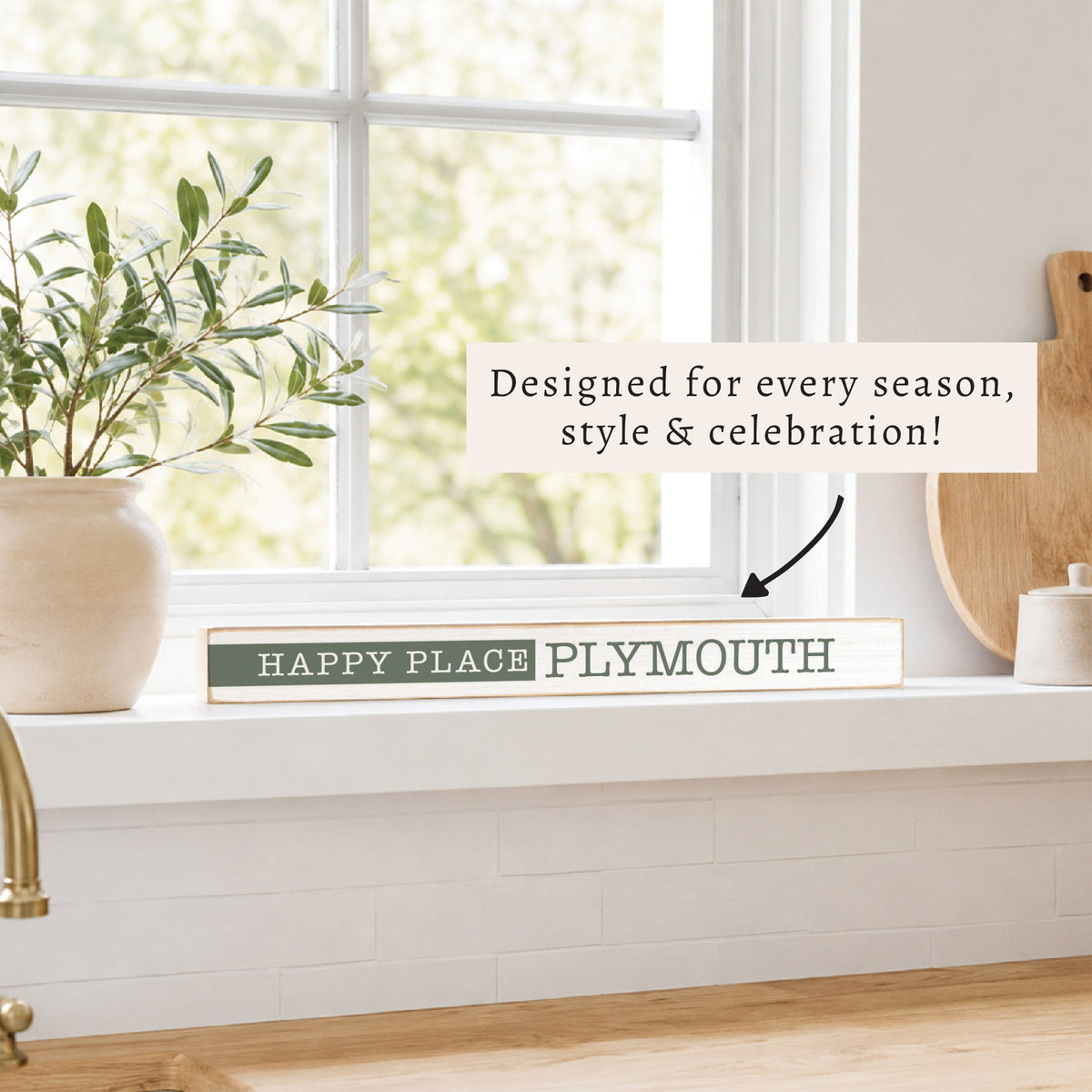Happy Place Personalized Skinny Sign