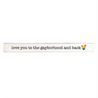 Love You To Rainbow Heart Personalized Skinny Sign