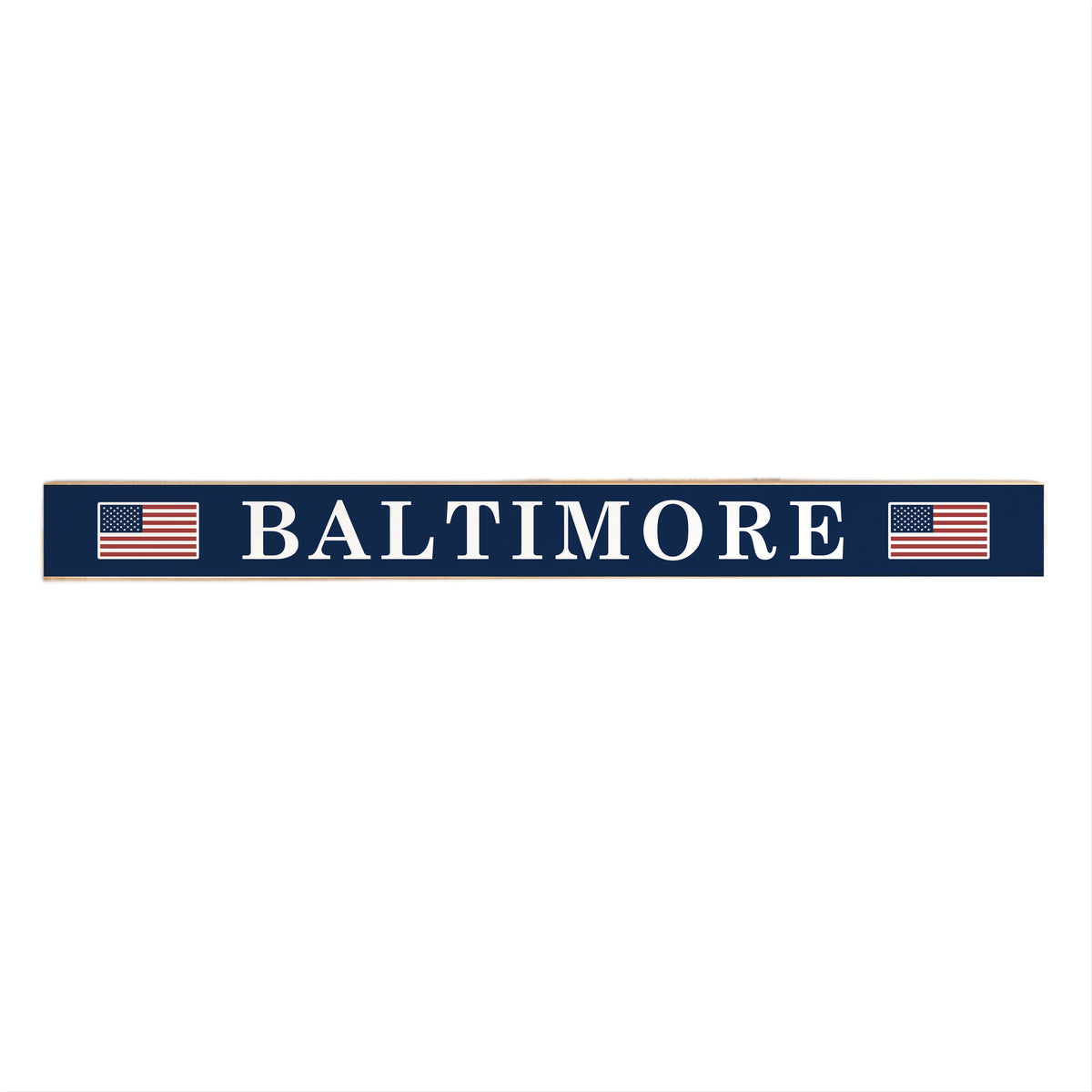 American Flag Personalized Skinny Sign
