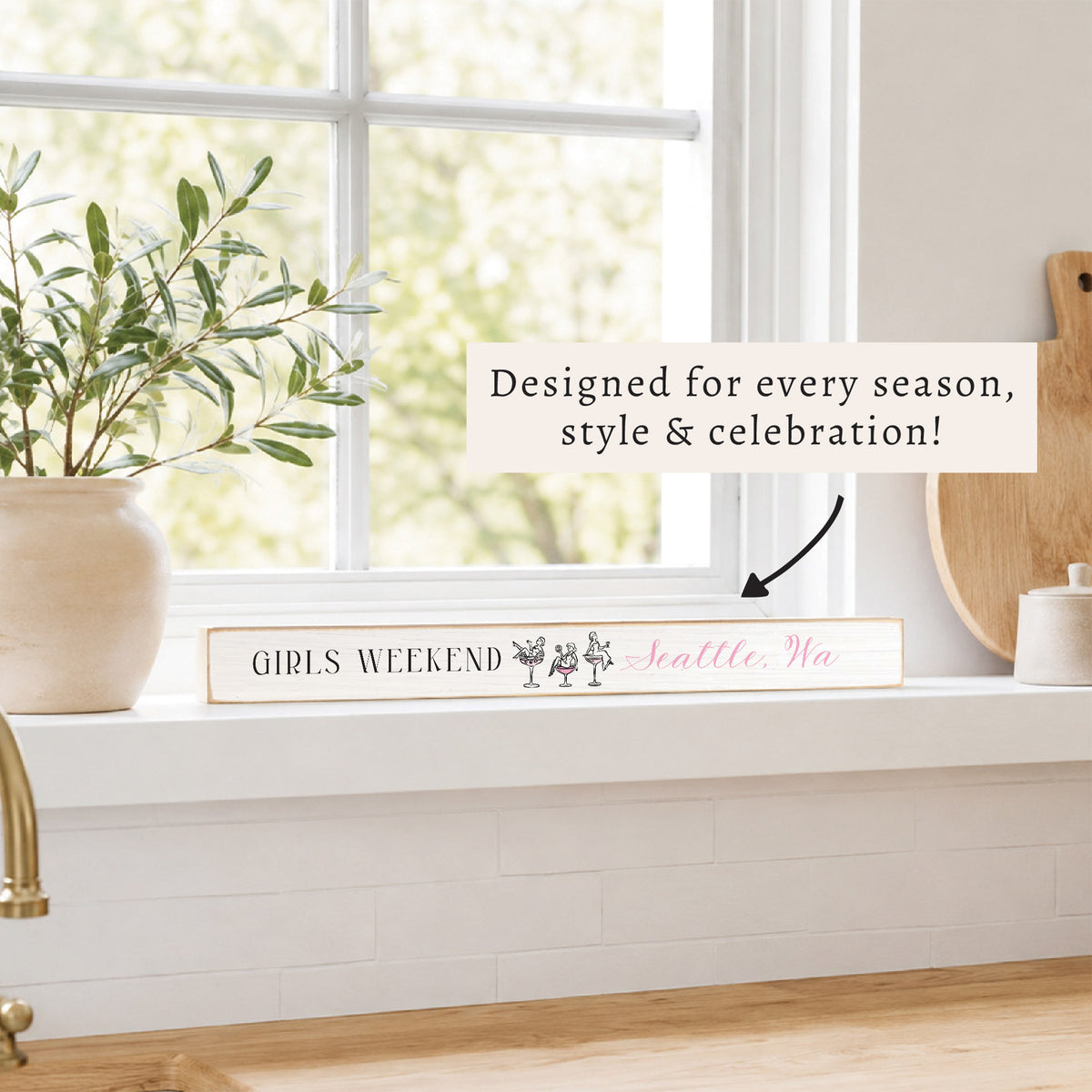 Girls Weekend Personalized Skinny Sign