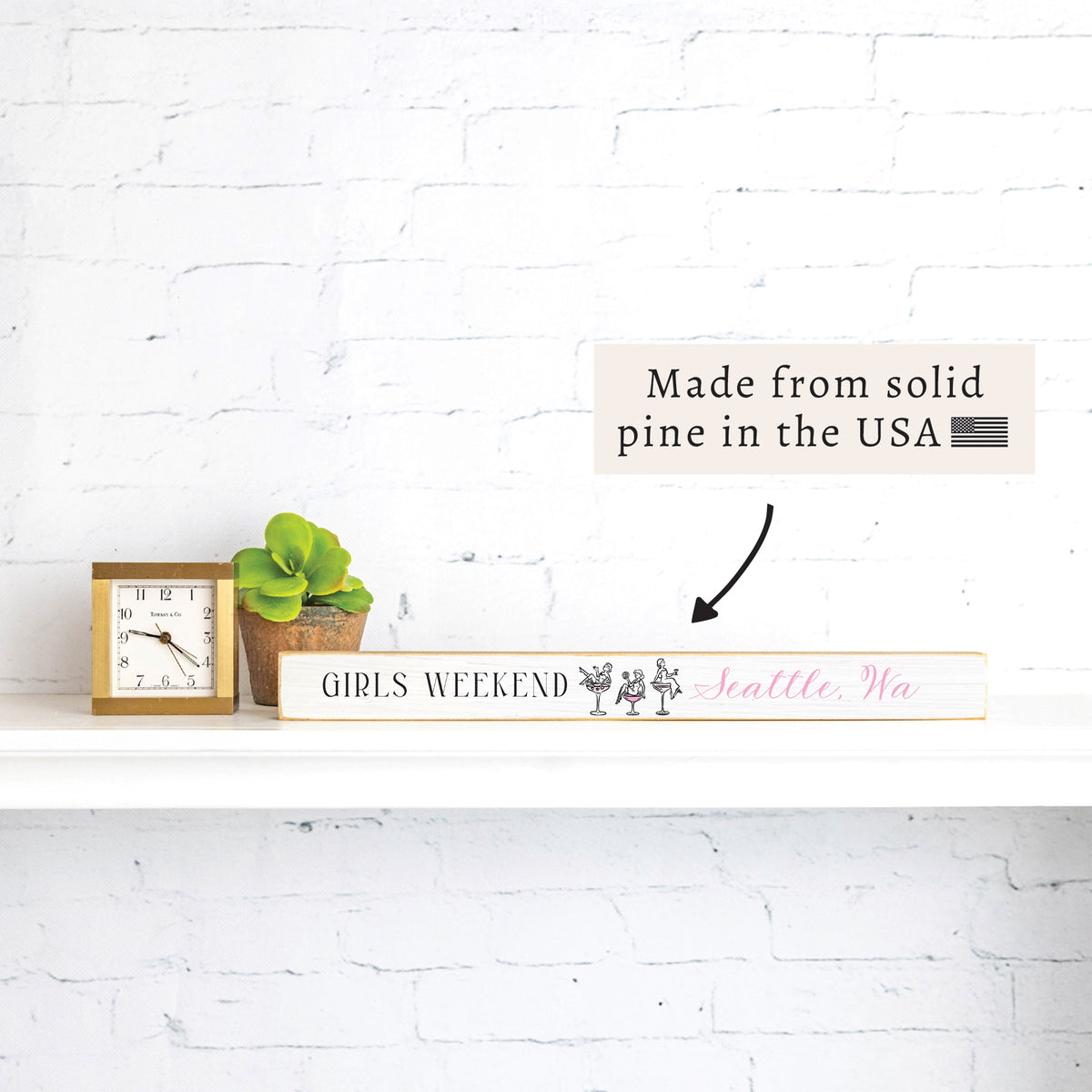 Girls Weekend Personalized Skinny Sign