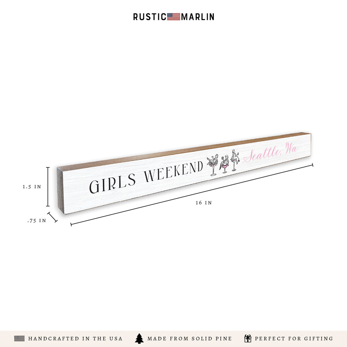 Girls Weekend Personalized Skinny Sign