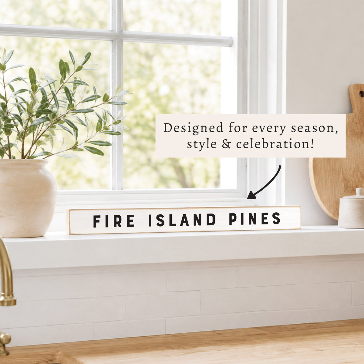 Classic White and Black Personalized Skinny Sign