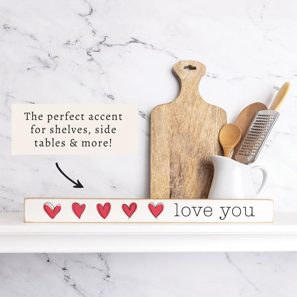 Hearts Love You Skinny Sign