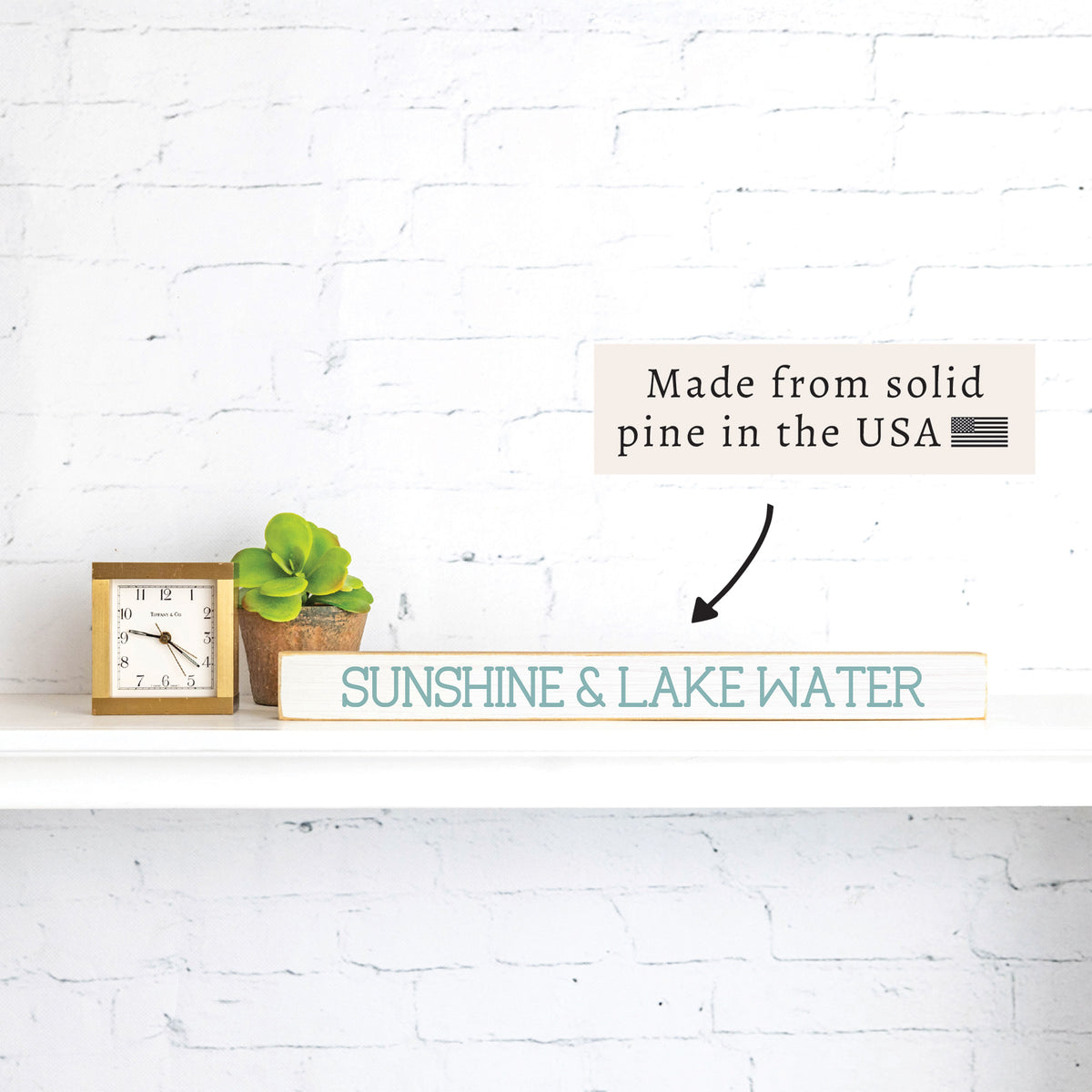 Sunshine & Lake Water Skinny Sign