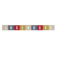 Lake House Color Block Skinny Wooden Sign
