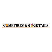 Campfires & Cocktails Skinny Wooden Sign