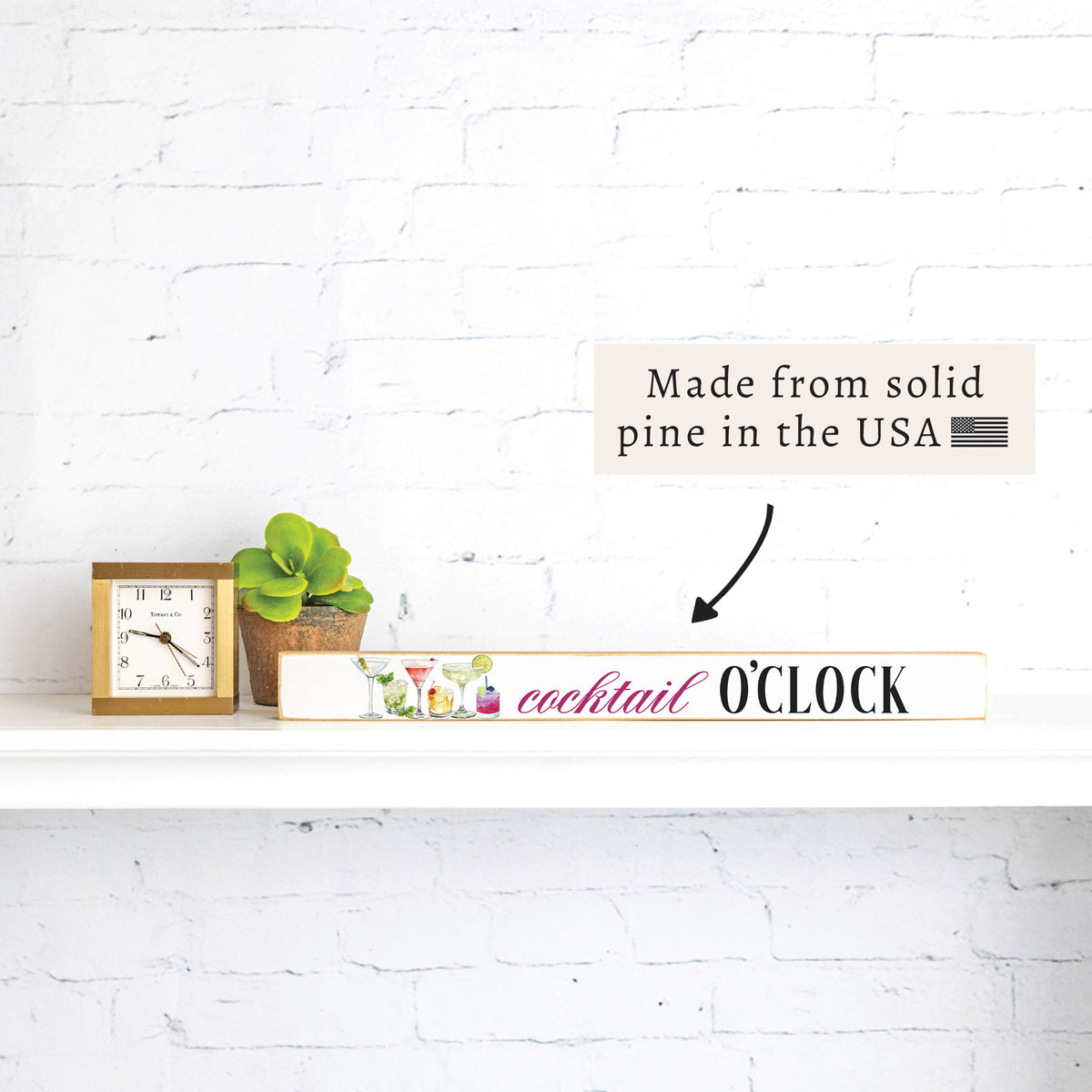 Cocktail OClock Skinny Sign