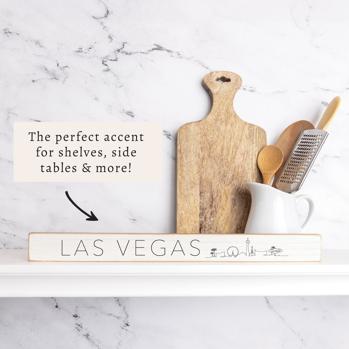 Las Vegas Skyline Sketch Skinny Sign