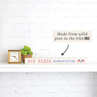 God Bless America Watercolor Skinny Sign