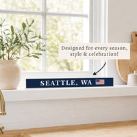 Seattle American Flag Skinny Sign