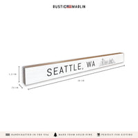 Seattle WA City Line Art Skinny Sign