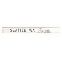 Seattle WA City Line Art Skinny Sign