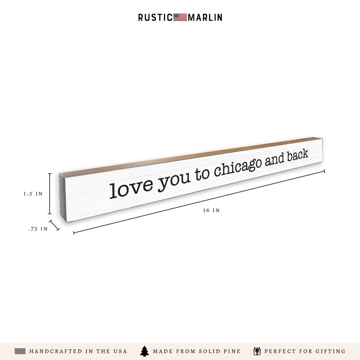 Love You To Chicago Skinny Sign