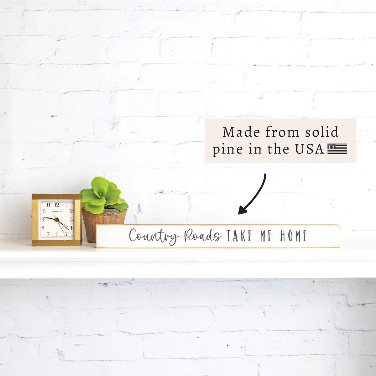 Country Roads Take Me Home Skinny Sign