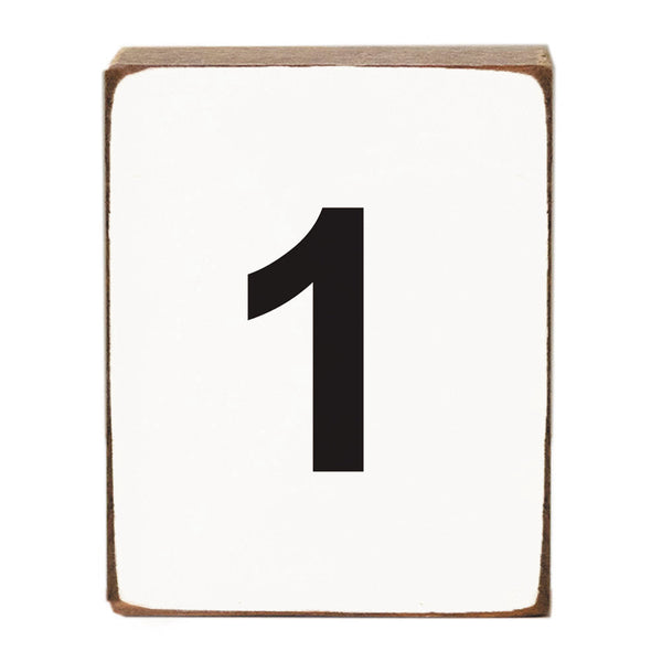 Letter Block Number - Black