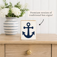 Navy Anchor Block Sign