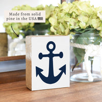 Navy Anchor Block Sign
