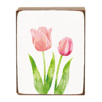 Tulips Block Sign