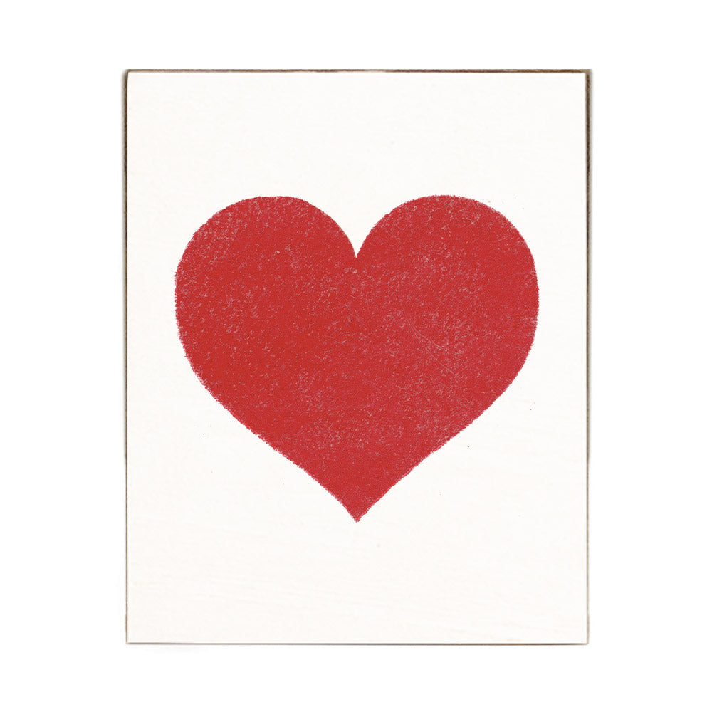 Red Heart Block Sign