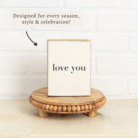 Love You Block Sign