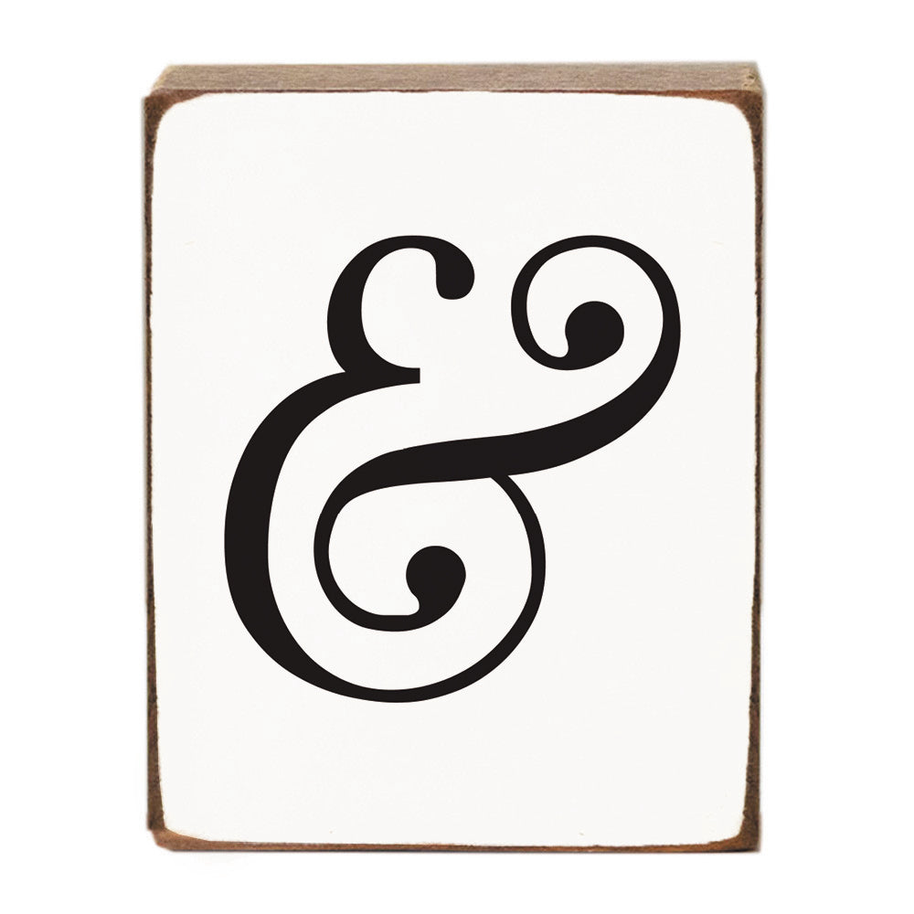 Ampersand Block Sign