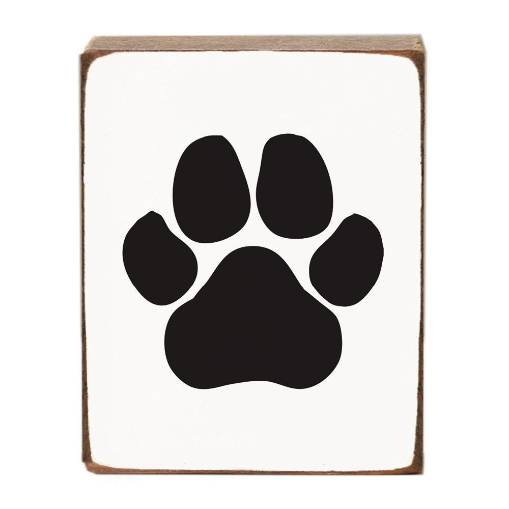 Paw Print Block Sign