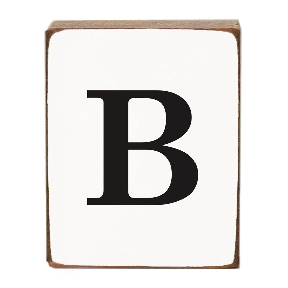 Letter Block - Black Antique