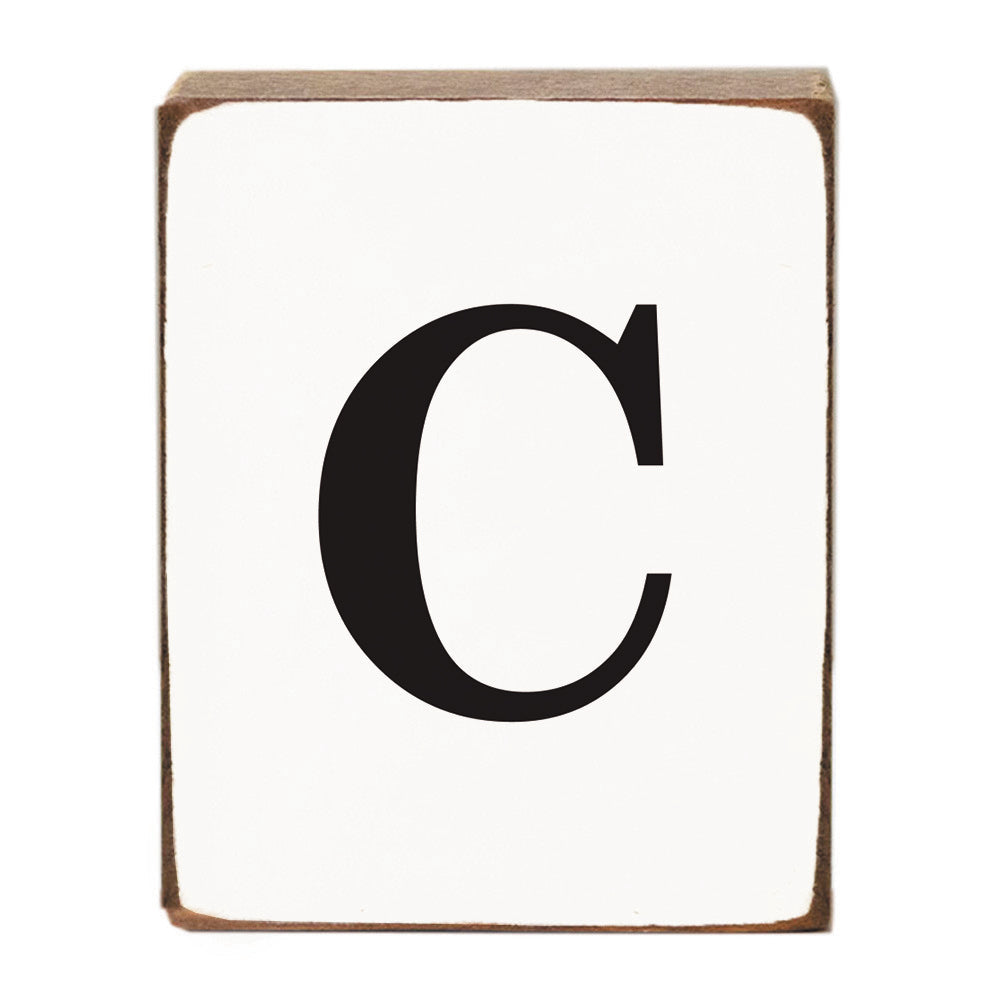 Letter Block - Black Antique