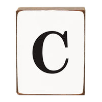 Letter Block - Black Antique