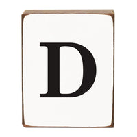 Letter Block - Black Antique