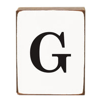 Letter Block - Black Antique