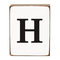 Letter Block - Black Antique