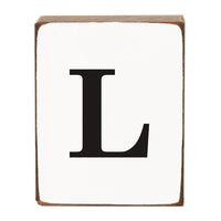 Letter Block - Black Antique