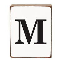 Letter Block - Black Antique