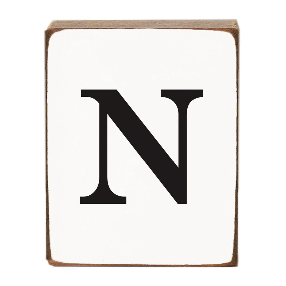 Letter Block - Black Antique