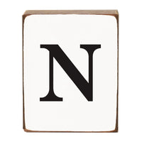 Letter Block - Black Antique