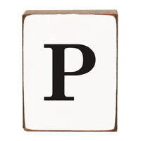 Letter Block - Black Antique