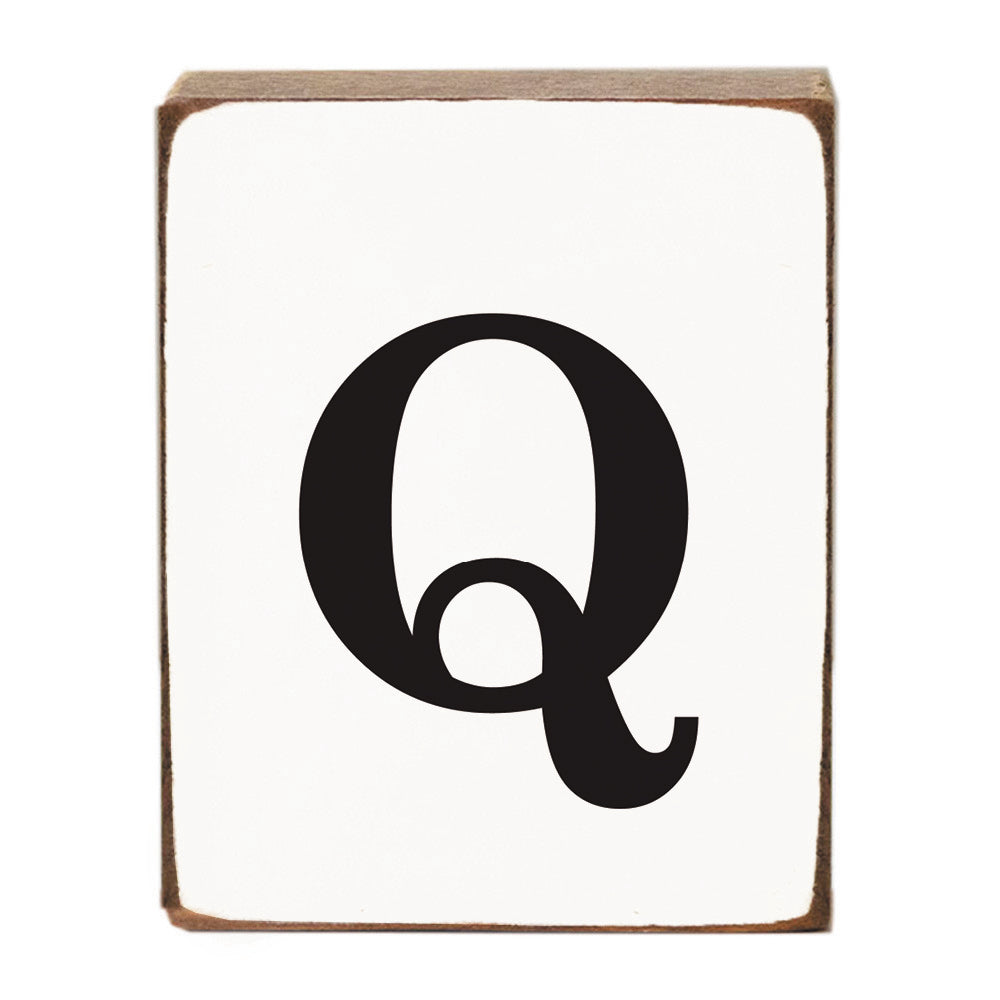 Letter Block - Black Antique