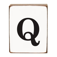 Letter Block - Black Antique