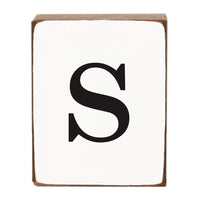 Letter Block - Black Antique
