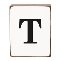 Letter Block - Black Antique