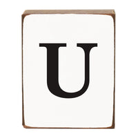 Letter Block - Black Antique