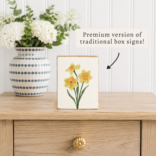 Daffodil Block Sign