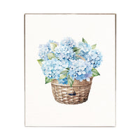 Nantucket Hydrangea Basket Block Sign