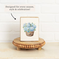Nantucket Hydrangea Basket Block Sign