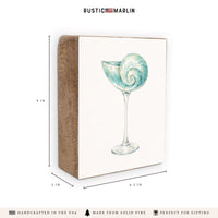 Shell Martini Block Sign