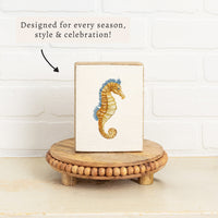 Seahorse Block Sign