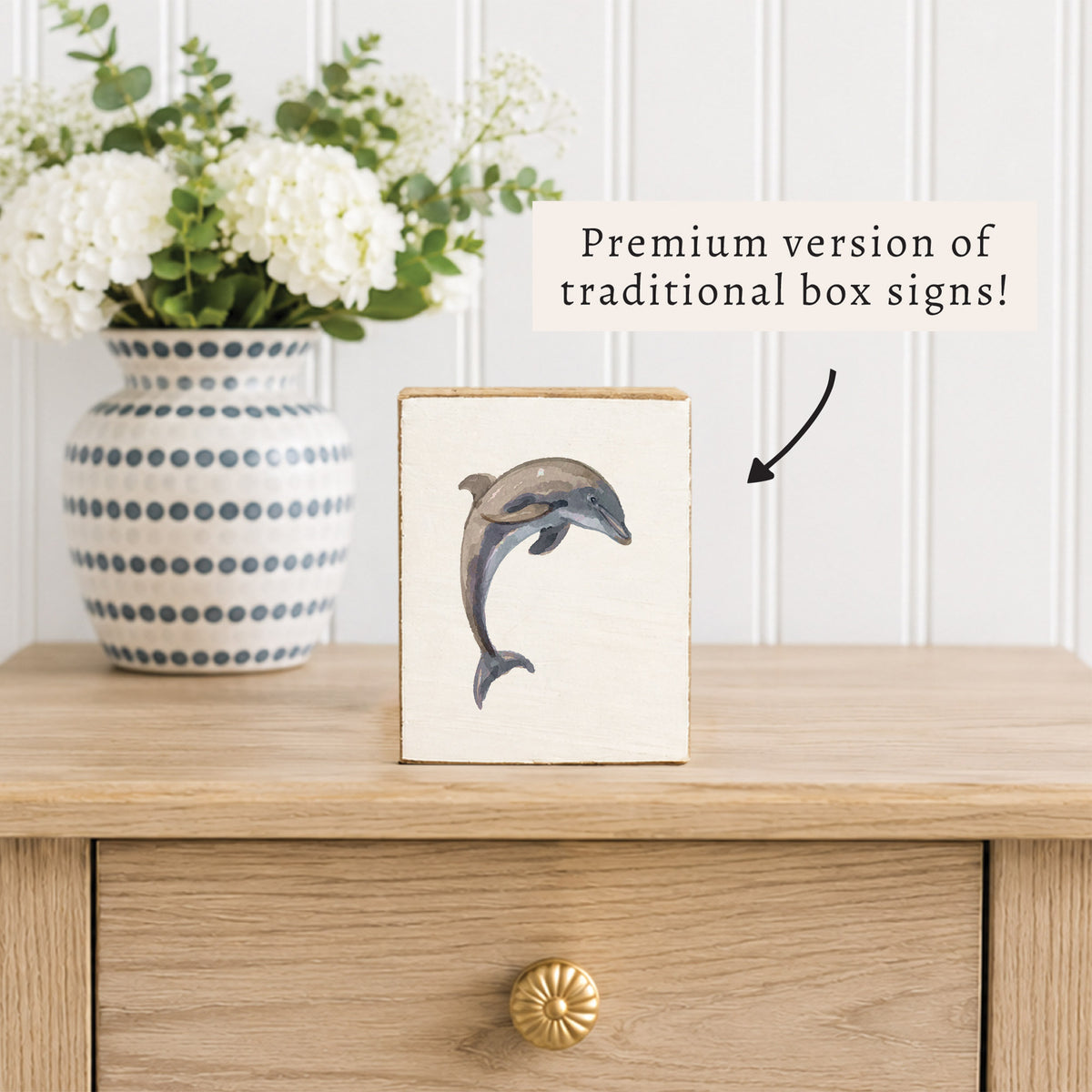 Dolphin Block Sign