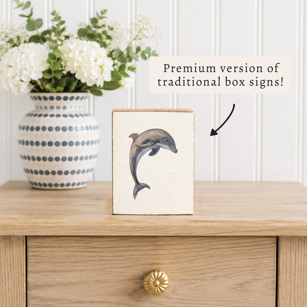 Dolphin Block Sign